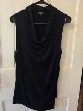 Premise Black Sleeveless Cowl Neck Top